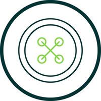 Cloth Button Line Circle Icon vector