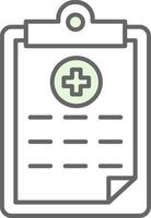 Medical Report Fillay Icon vector