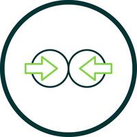Collision Line Circle Icon vector