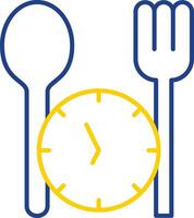 Fasting Line Two Color Icon vector