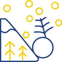 Avalanche Line Two Color Icon vector