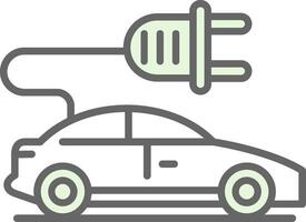 eléctrico coche relleno icono vector