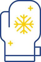 Mitten Line Two Color Icon vector