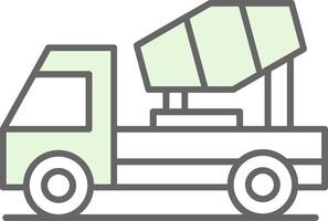 Concrete Mixer Fillay Icon vector