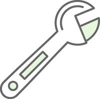 Adjustable Wrench Fillay Icon vector