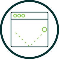 Bounce Rate Line Circle Icon vector