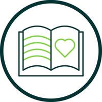 Guest Book Line Circle Icon vector