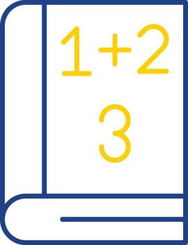 Math Book Line Two Color Icon vector