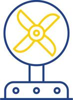 Fan Line Two Color Icon vector