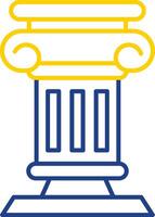 Pillar Line Two Color Icon vector