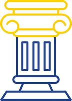 Pillar Line Two Color Icon vector