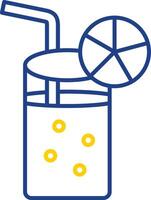 Lemonade Line Two Color Icon vector