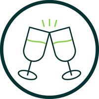 Cheers Line Circle Icon vector