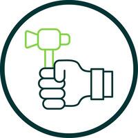 Labour Day Line Circle Icon vector