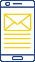 Email Line Two Color Icon vector