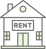 House for Rent Fillay Icon vector