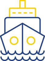 Ship Line Two Color Icon vector
