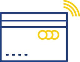 Contactless Line Two Color Icon vector