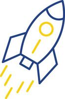 Rocket Line Two Color Icon vector