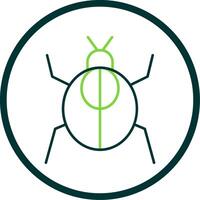 Cockroach Line Circle Icon vector