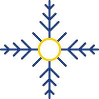 Snowflake Line Two Color Icon vector