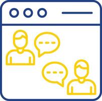 Online Chat Line Two Color Icon vector