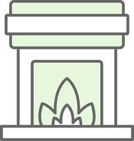 Fireplace Fillay Icon vector
