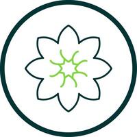 Amaryllis Line Circle Icon vector