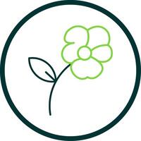Mallow Line Circle Icon vector