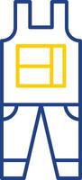 Overalls Line Two Color Icon vector