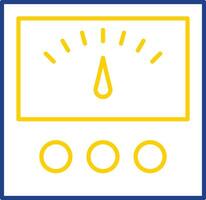 Voltage Indicator Line Two Color Icon vector