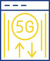 Bandwidth Line Two Color Icon vector