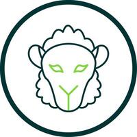 Sheep Line Circle Icon vector