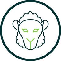 Sheep Line Circle Icon vector