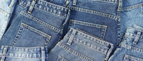Fashionable denim jeans for teenagers, texture photo