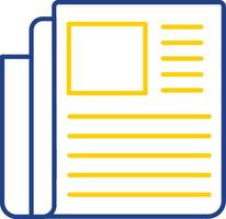 Newspaper Line Two Color Icon vector