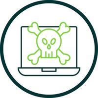 Malware Line Circle Icon vector