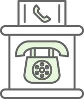 teléfono cabina relleno icono vector