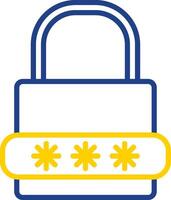 Lock Line Two Color Icon vector