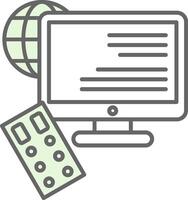 Remote Access Fillay Icon vector