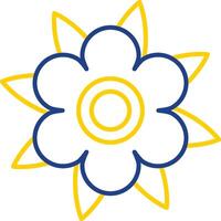 Dahlia Line Two Color Icon vector
