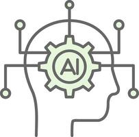 Artificial Intelligence Fillay Icon vector