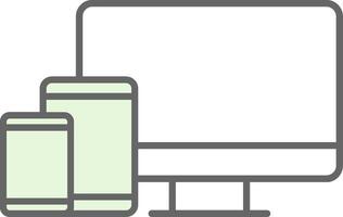 Responsive Design Fillay Icon vector