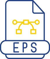 eps línea icono de dos colores vector