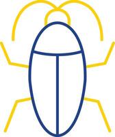 Cockroach Line Two Color Icon vector