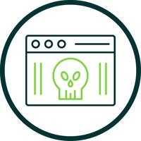 Webpage Line Circle Icon vector