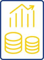 Finance Report Line Two Color Icon vector