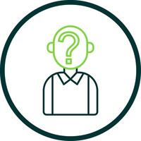 Suspect Line Circle Icon vector