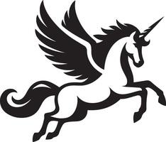 Unicorn wings image on white background. vector