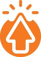 Upload icon illustration on white background. vector